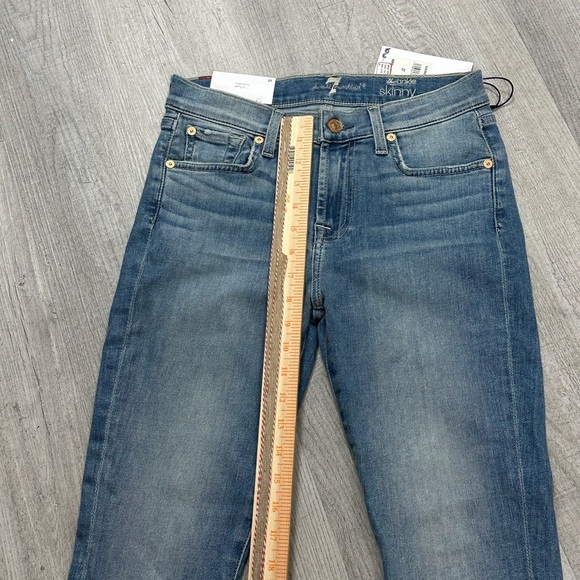 7 For All Mankind The Ankle Skinny Super Skinny Jeans Women’s Size 27 - Picture 3 of 6